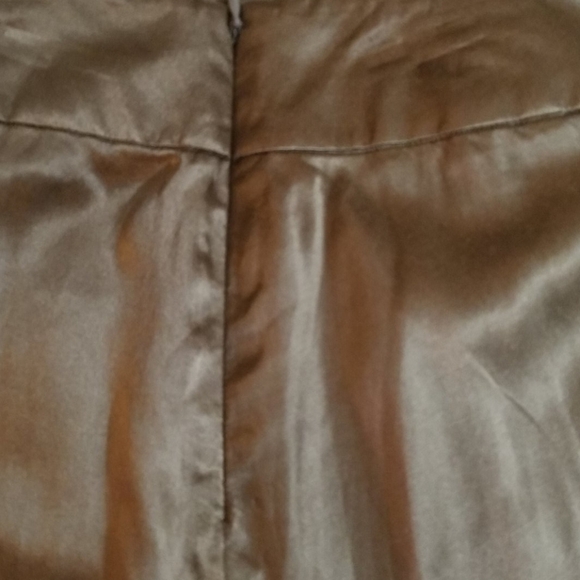 Vintage Liz Claiborne Silk Applique Skirt- A-line Olive Lime 14P Two Lay… - Picture 8 of 9